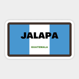 Jalapa City in Guatemala Flag Colors Sticker